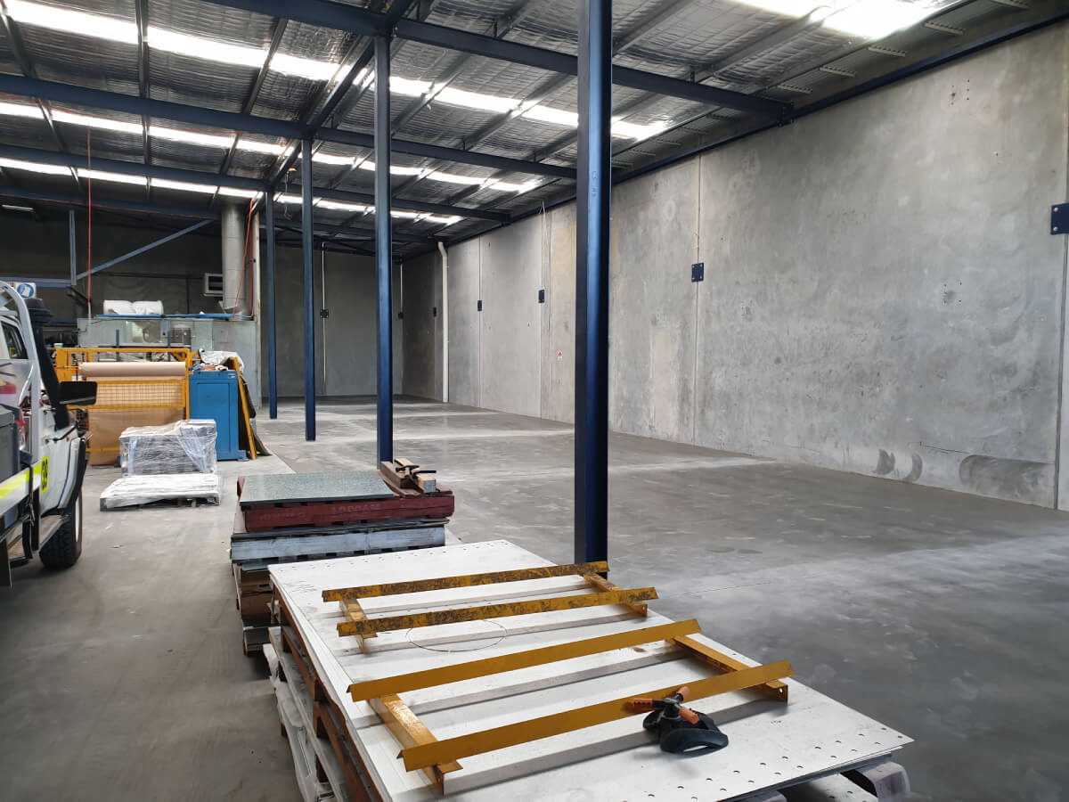 build an office inside a metal workshop