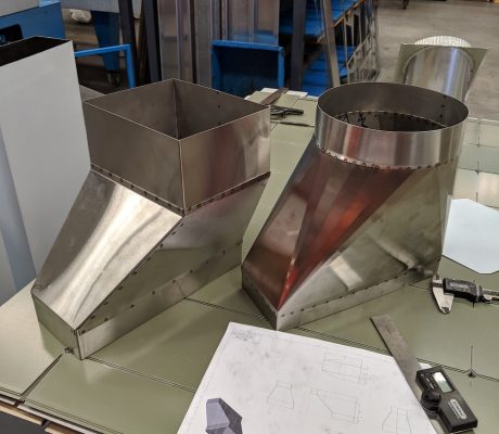Custom flue transitions
